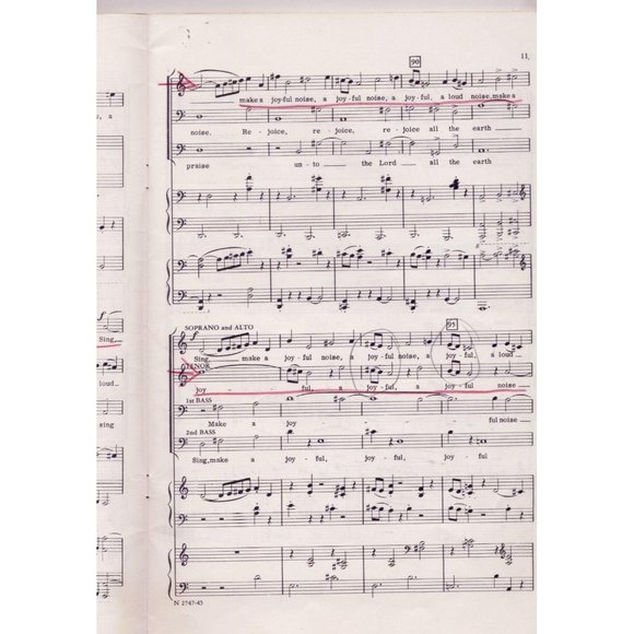 VINTAGE 1957 LUKAS FOSS PSALMS BOOK, for chorus of - Picture 4 of 4